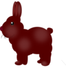 Chocolate Colored Bunny Clip Art